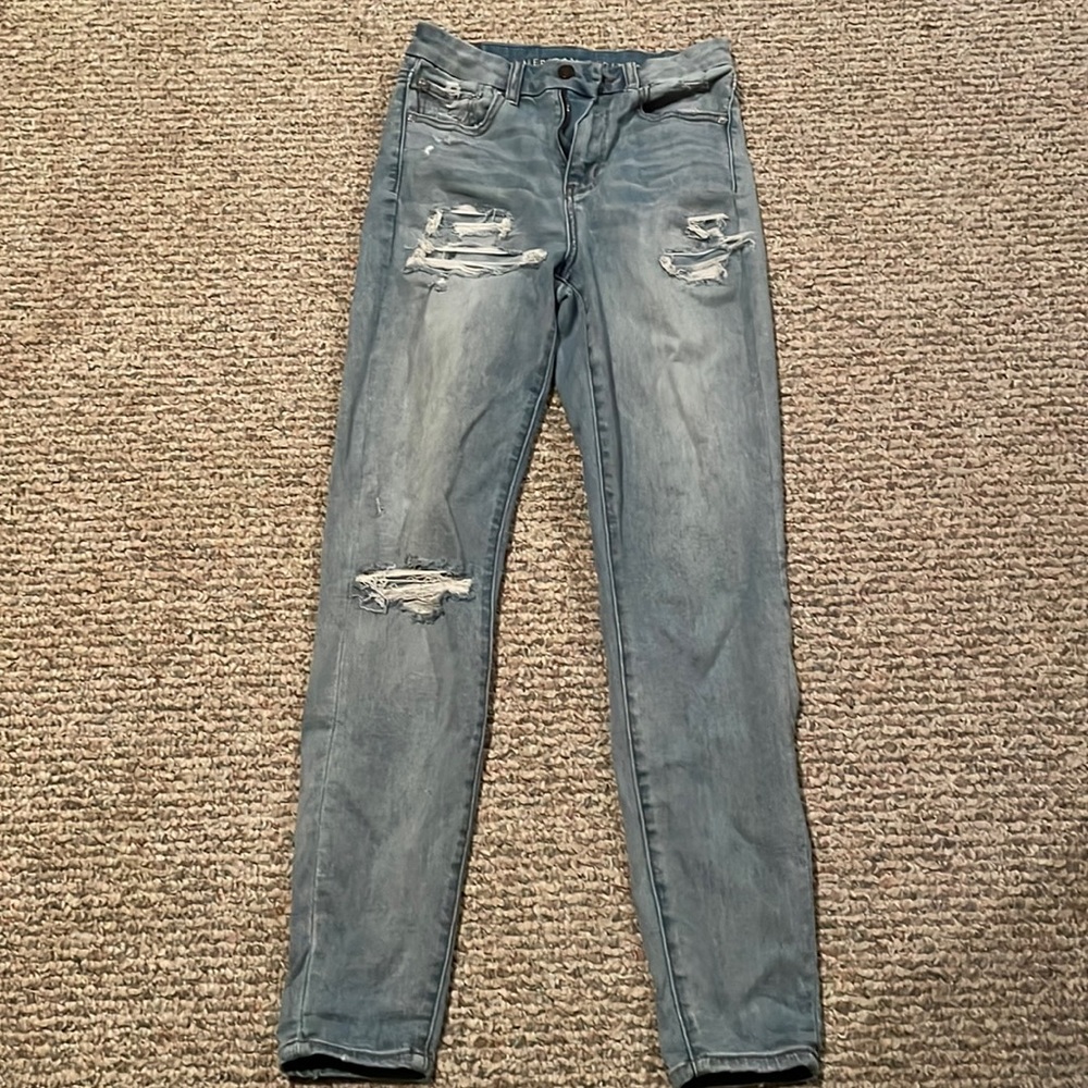 Womens American Eagle Curvy Super Hi-Rise Jegging, Used condition - Size 4
